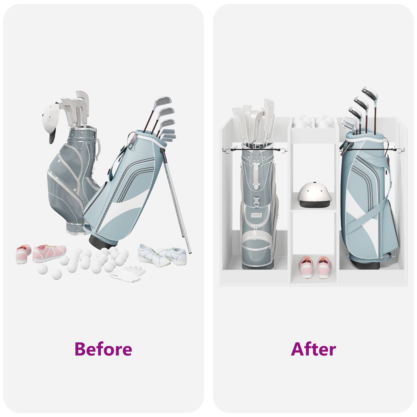 Ντουλάπι Γκολφ Μονόχρωμο Λευκό 102 x 45 x 85,5 εκ - Pakobazaar