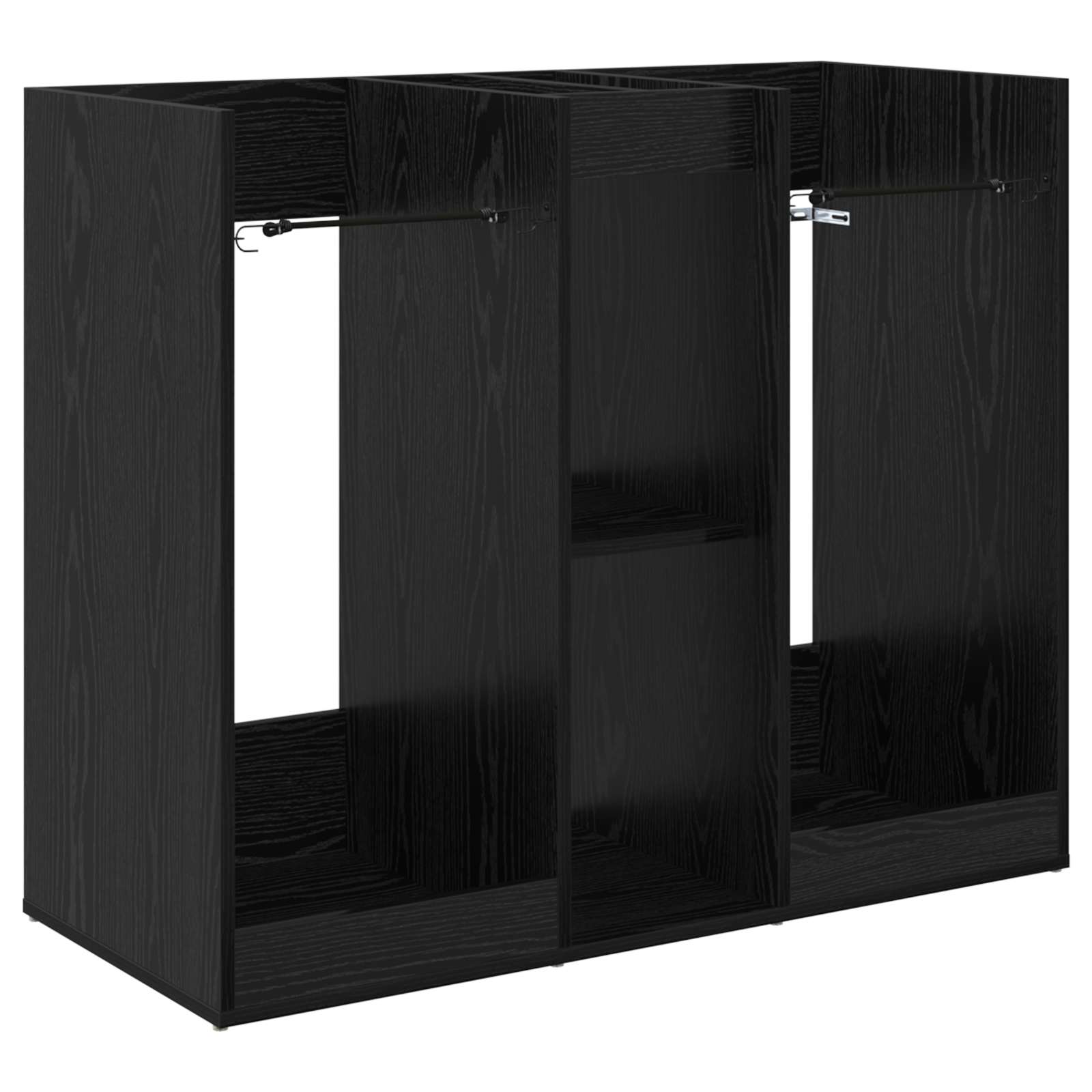 Ντουλάπι Γκολφ Μονόχρωμο Μαύρη Οξυά 102 x 45 x 85,5 εκ - Pakobazaar