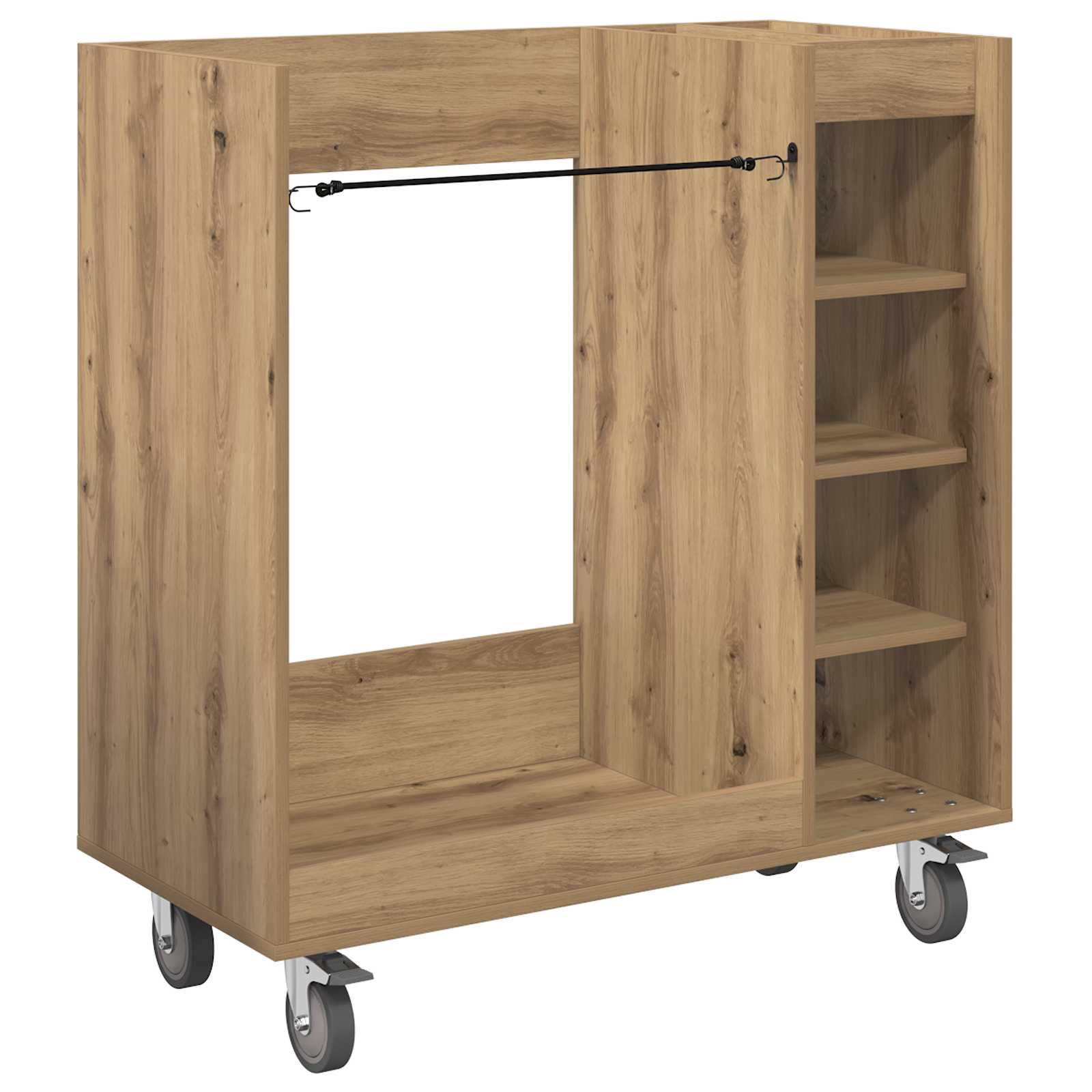 Ντουλάπι Γκολφ με τροχούς Μονόχρωμο Artisan Oak 90 x 45 x 98 εκ - Pakobazaar