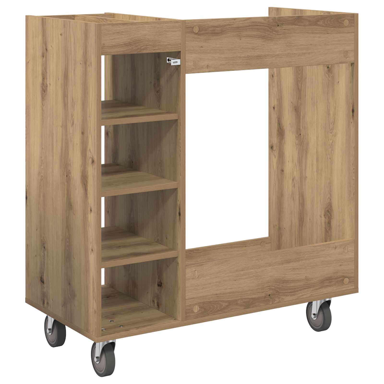 Ντουλάπι Γκολφ με τροχούς Μονόχρωμο Artisan Oak 90 x 45 x 98 εκ - Pakobazaar