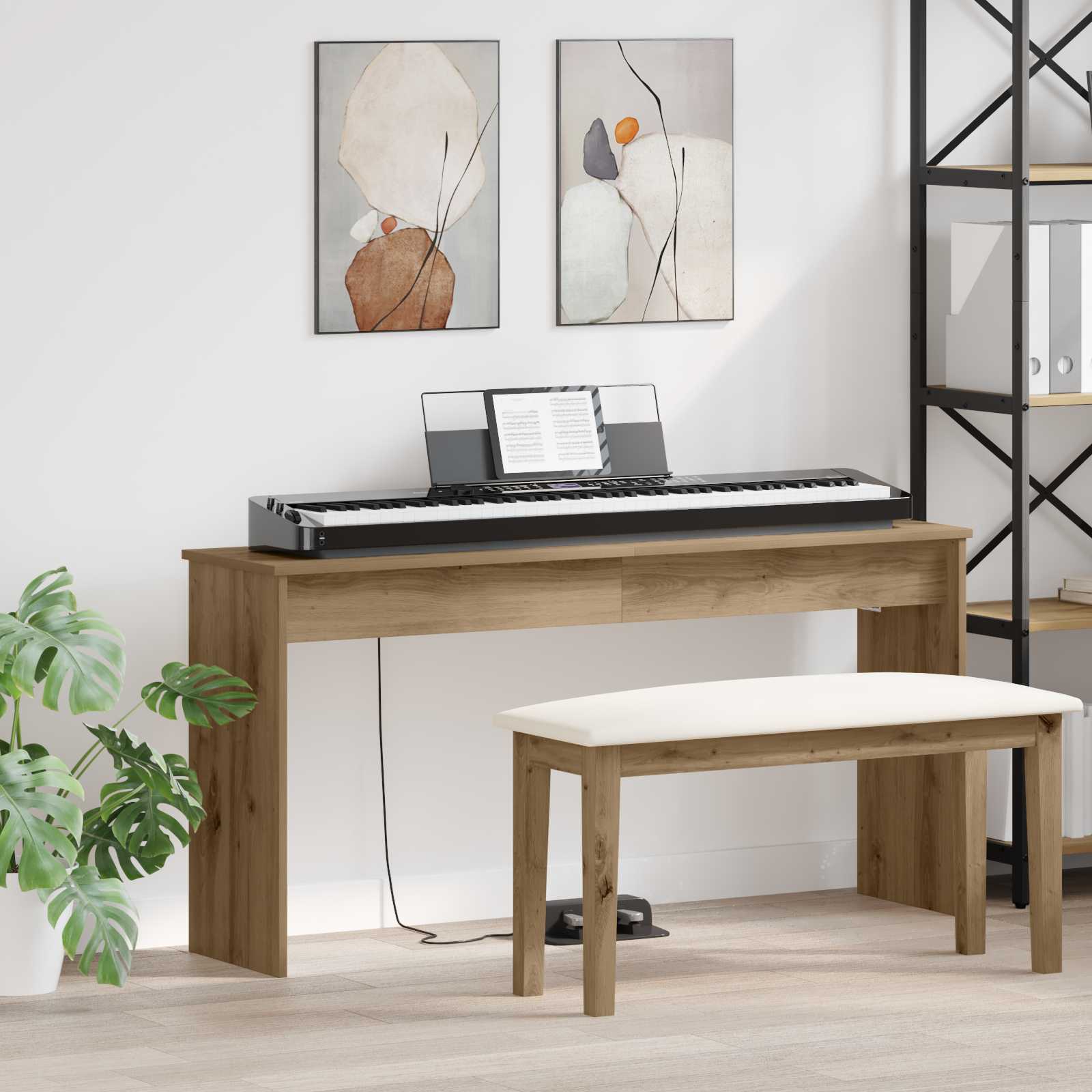 Βάση Πληκτρολογίου Artisan Oak 130 x 32 x 64 εκ - Pakobazaar