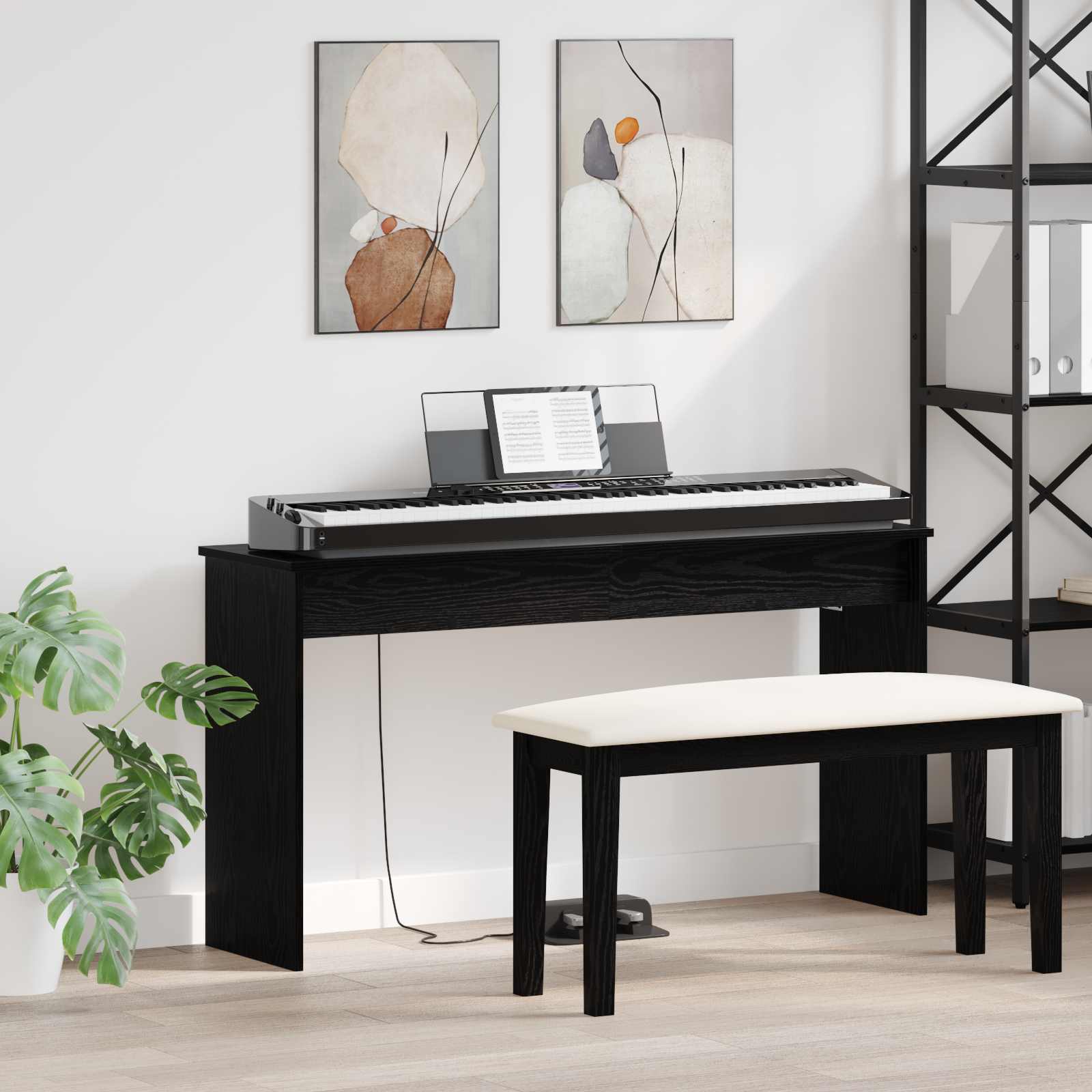 Βάση Πληκτρολογίου Μαύρη Οξυά 120 x 32 x 64 εκ - Pakobazaar
