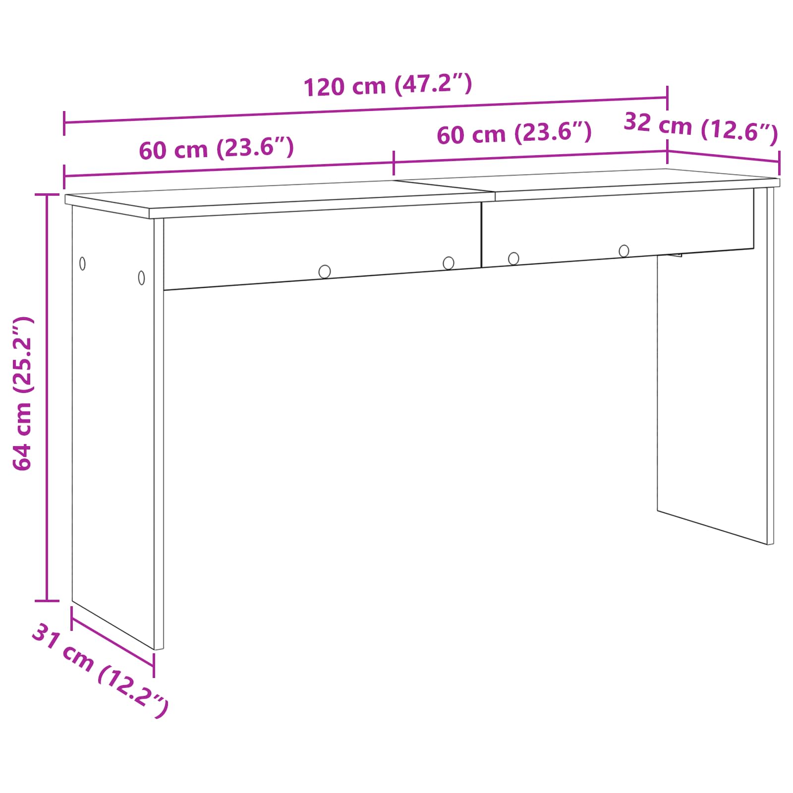 Βάση Πληκτρολογίου Μαύρη Οξυά 120 x 32 x 64 εκ - Pakobazaar