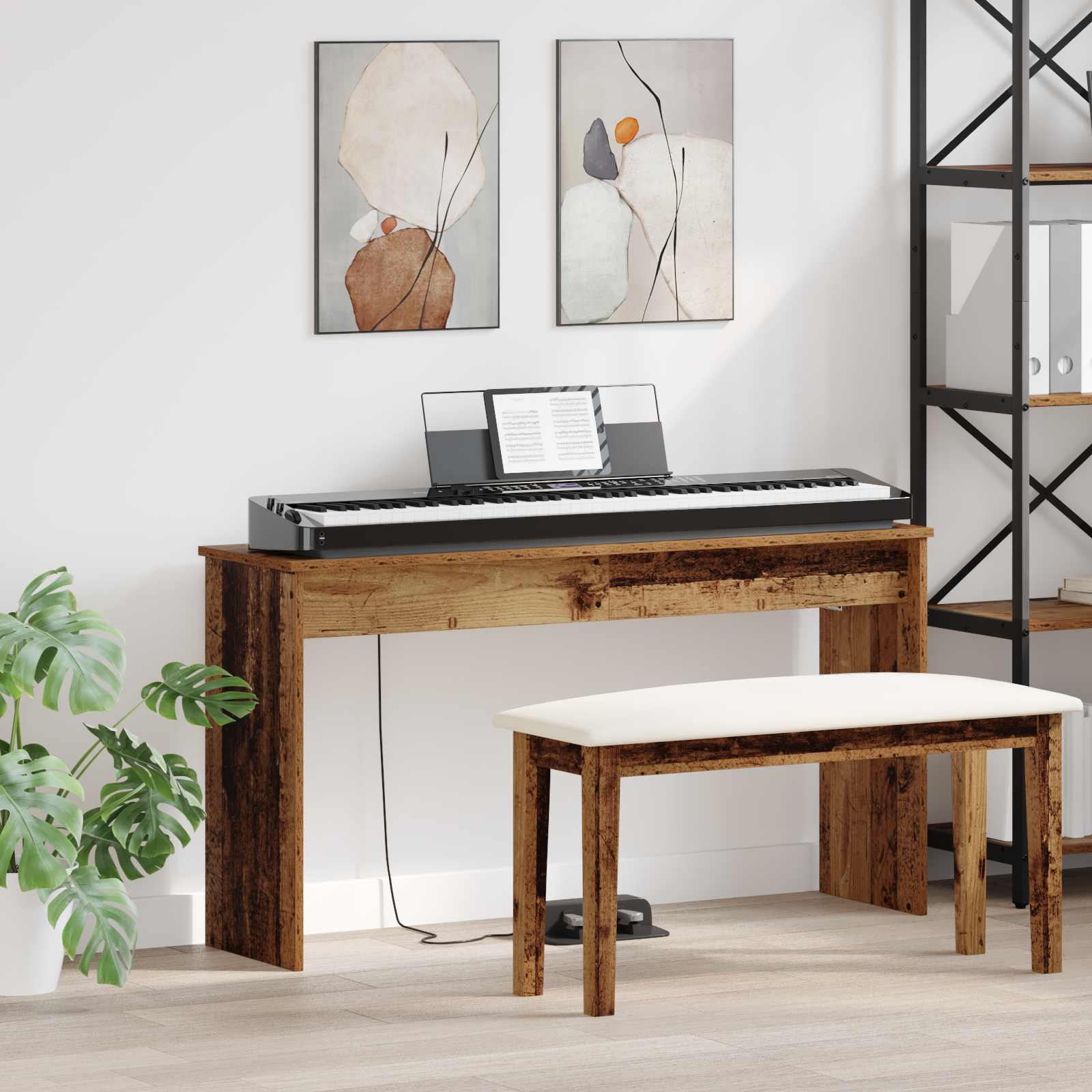 Βάση Πληκτρολογίου Παλιό ξύλο 120 x 32 x 64 εκ - Pakobazaar