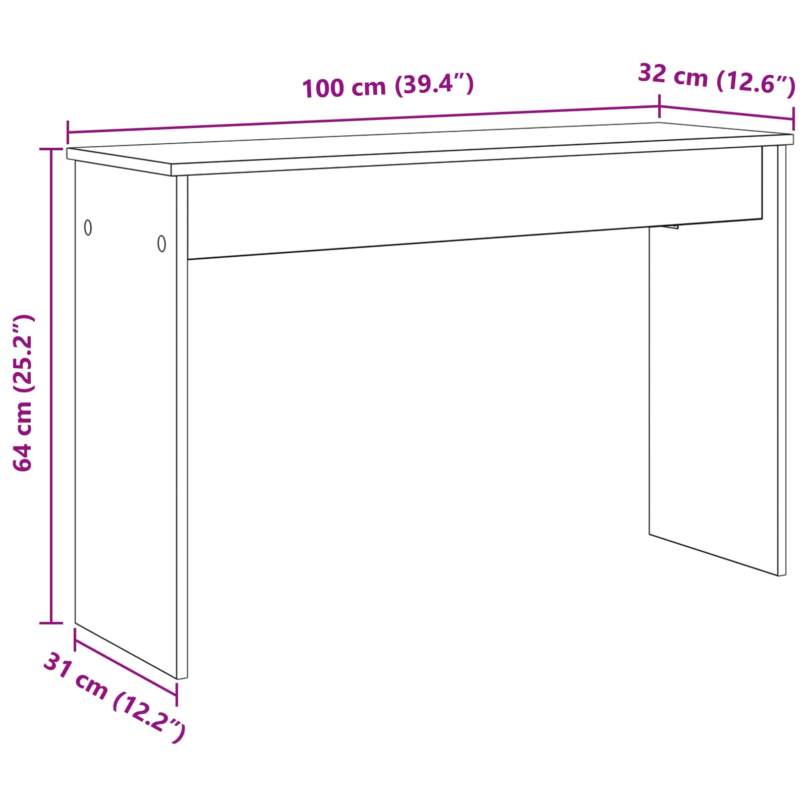 Βάση Πληκτρολογίου Παλιό ξύλο 100 x 32 x 64 εκ - Pakobazaar
