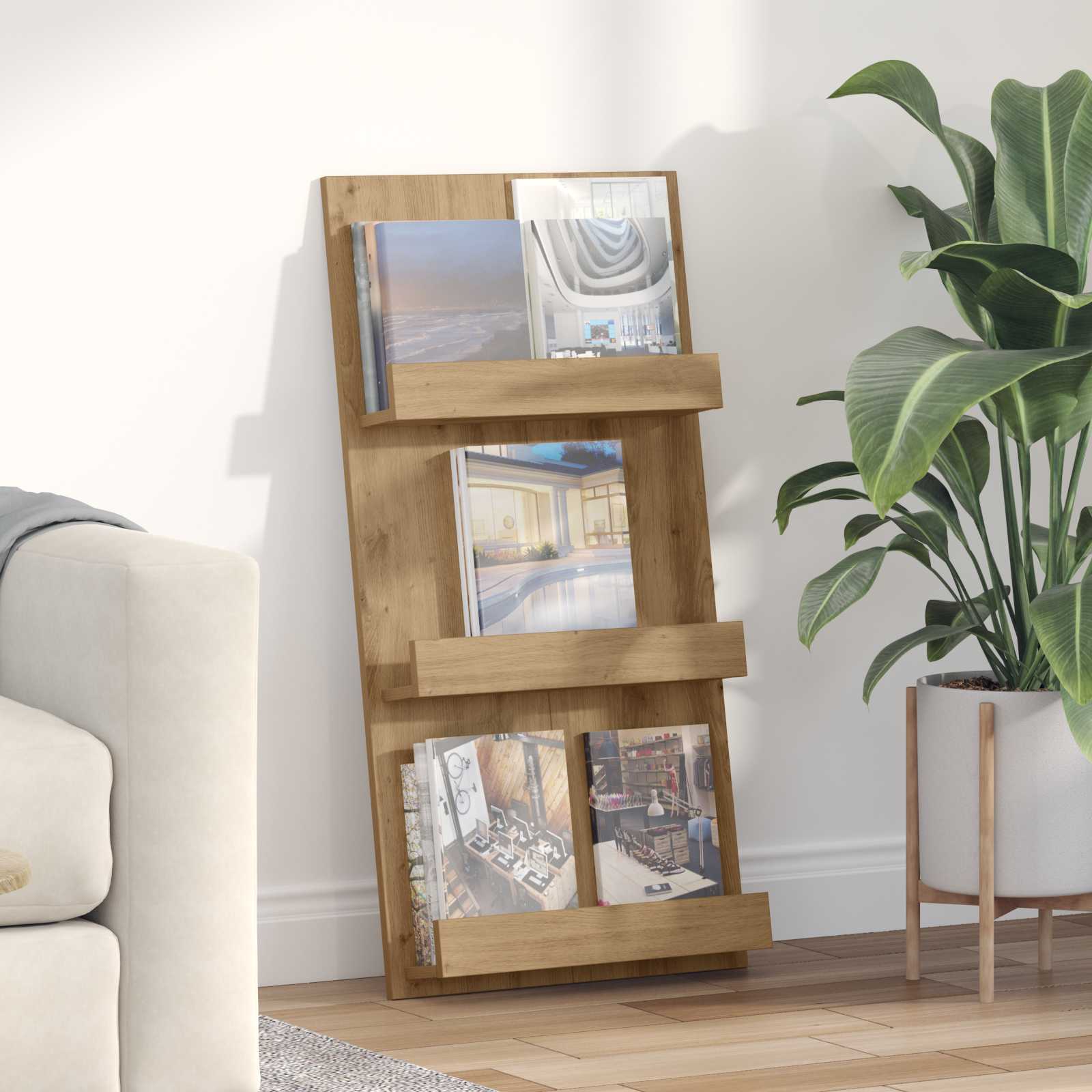 Ράφι Περιοδικών Artisan Oak 51 x 11 x 102 εκ Επεξεργασμένο ξύλο