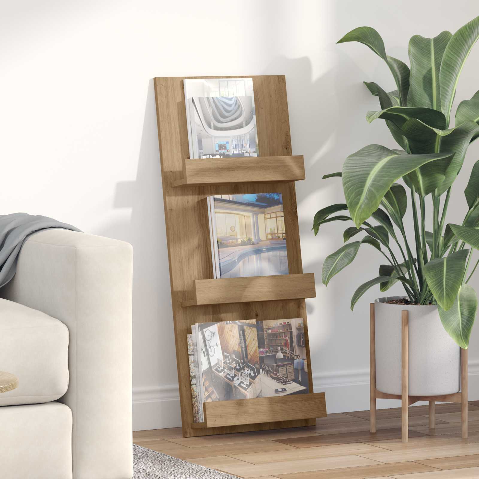 Ράφι Περιοδικών Artisan Oak 43 x 11 x 102 εκ Επεξεργασμένο ξύλο - Pakobazaar