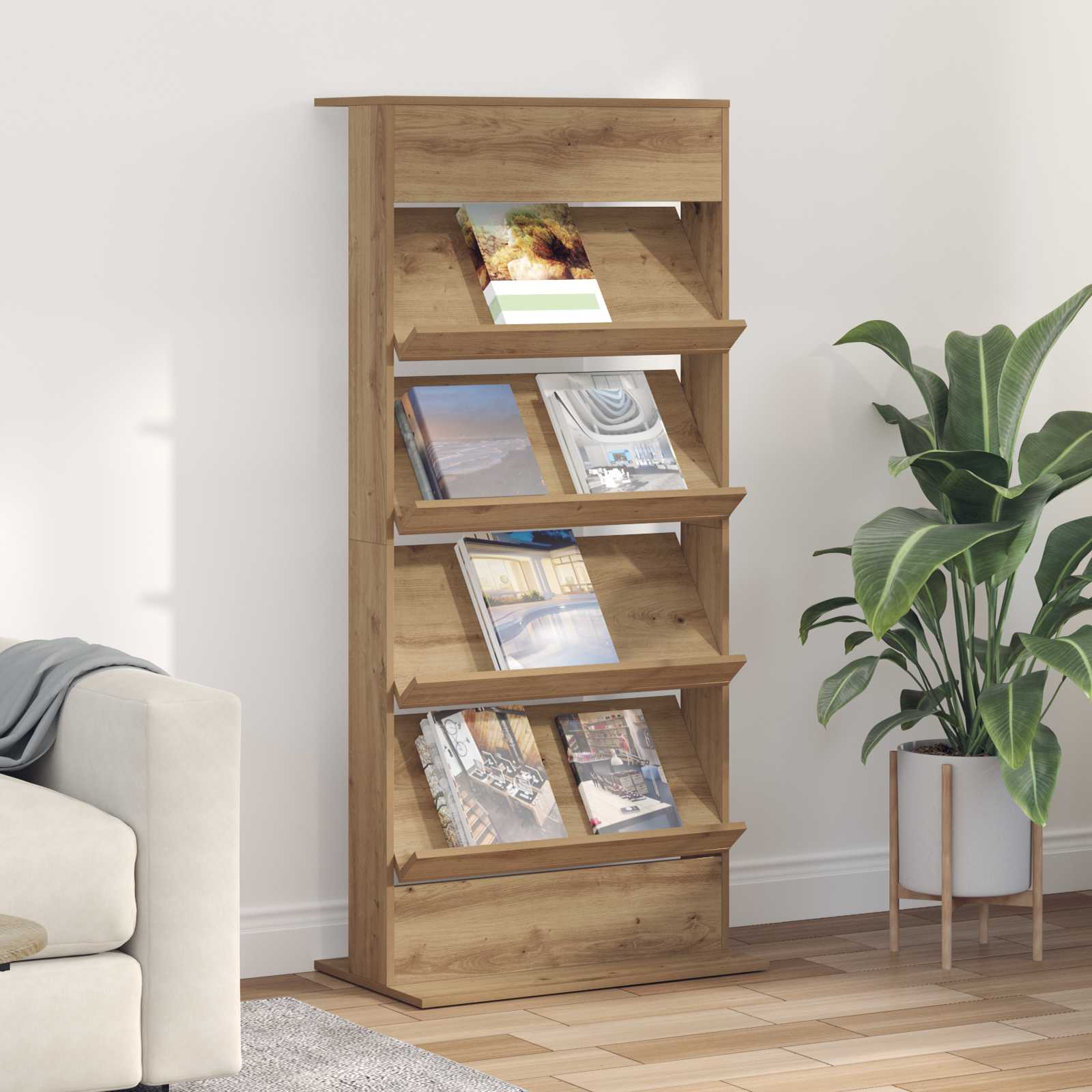 Ράφι Περιοδικών Artisan Oak 70 x 41 x 156 εκ.