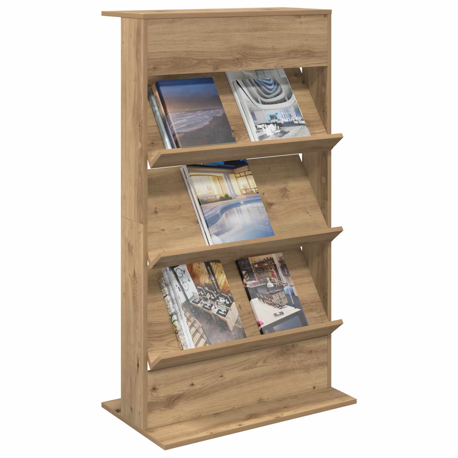 Ράφι Περιοδικών με ράφι Artisan Oak 70 x 41 x 126 εκ. - Pakobazaar