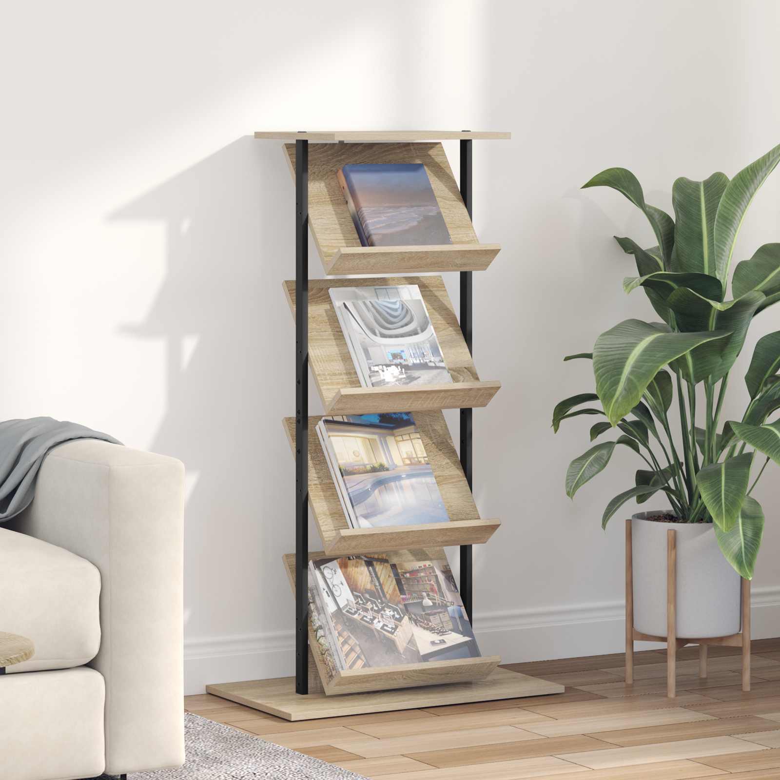 Ράφι Περιοδικών Δρύς Sonoma 68 x 40 x 123.5 εκ. - Pakobazaar