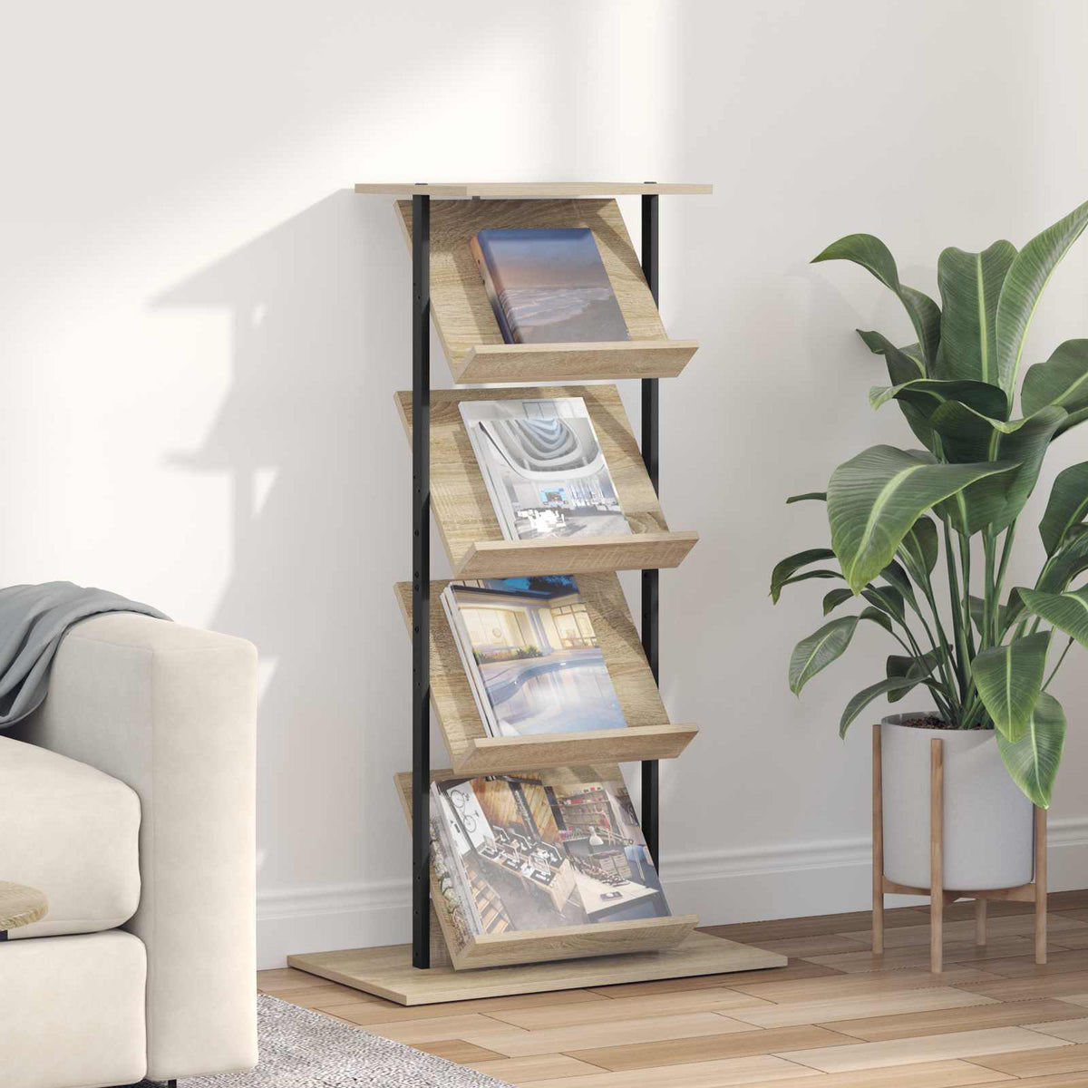 Ράφι Περιοδικών Δρύς Sonoma 68 x 40 x 123.5 εκ. - Pakobazaar