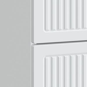 Κομοδίνο 2 pcs Λευκό 43 x 34,5 x 47,5 εκ Επεξεργασμένο Ξύλο - Pakobazaar