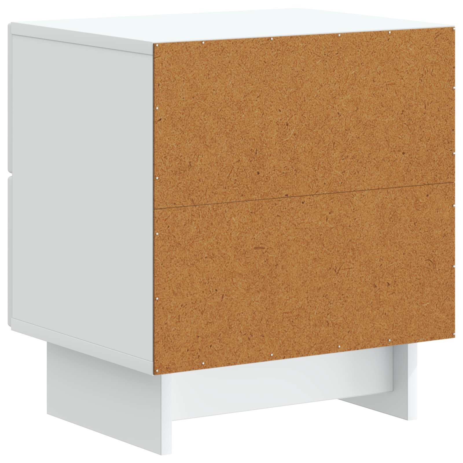 Κομοδίνο 2 pcs Λευκό 43 x 34,5 x 47,5 εκ Επεξεργασμένο Ξύλο - Pakobazaar