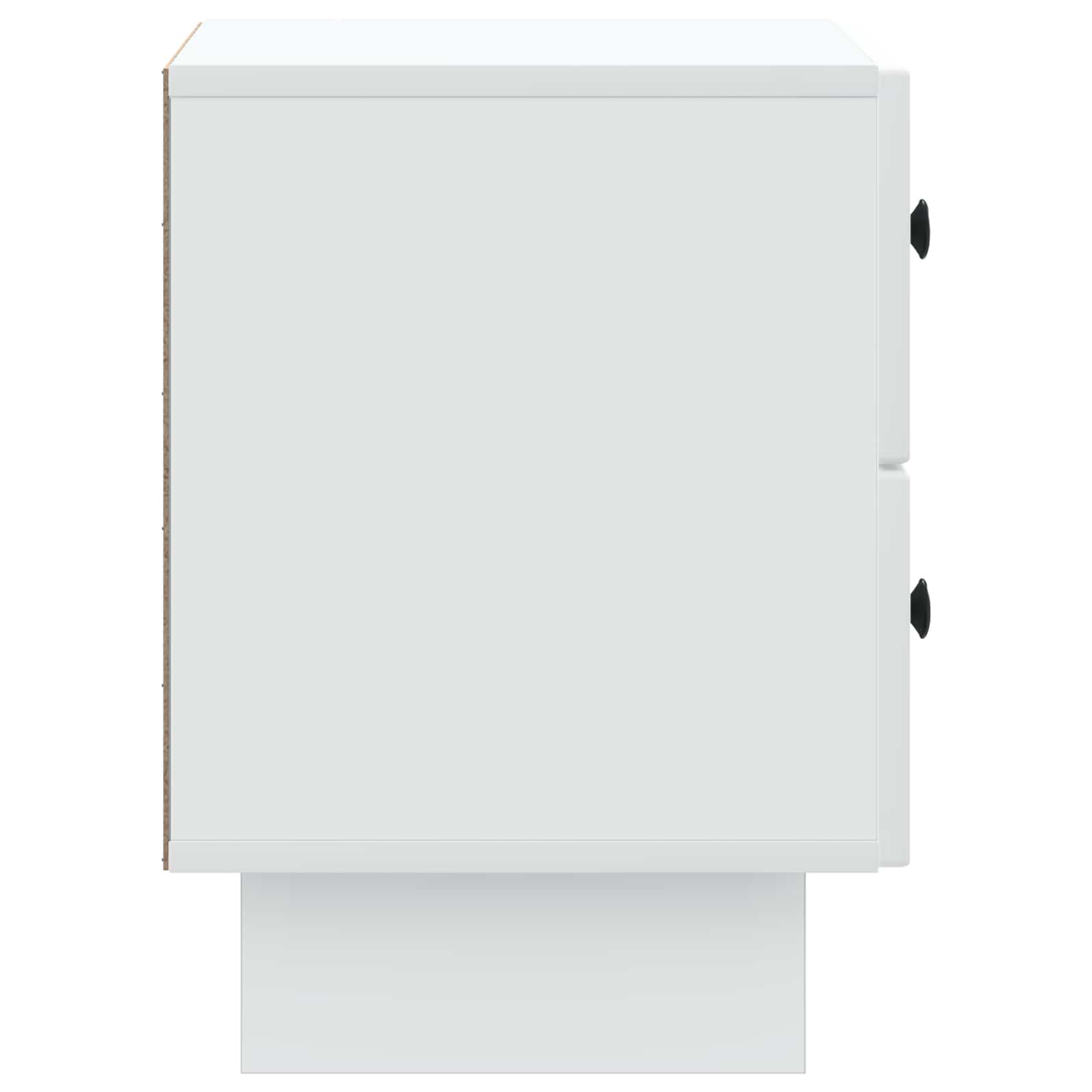 Κομοδίνο 2 pcs Λευκό 43 x 34,5 x 47,5 εκ Επεξεργασμένο Ξύλο - Pakobazaar