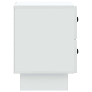 Κομοδίνο 2 pcs Λευκό 43 x 34,5 x 47,5 εκ Επεξεργασμένο Ξύλο - Pakobazaar