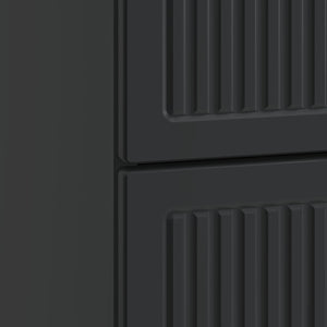 Κομοδίνο 2 pcs Μαύρο 43 x 34,5 x 47,5 εκ Επεξεργασμένο Ξύλο - Pakobazaar