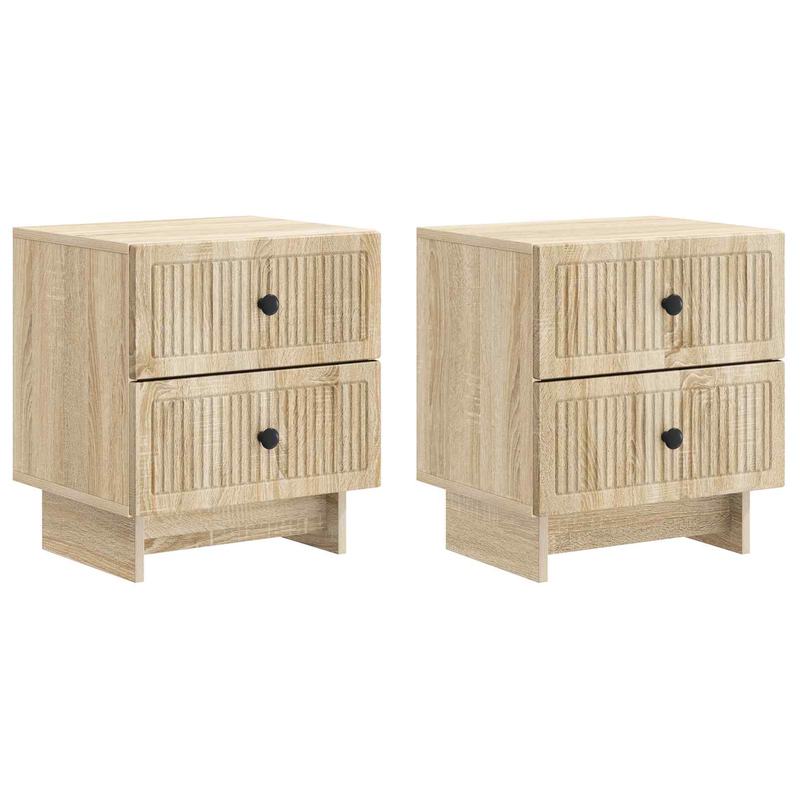 Κομοδίνο με συρτάρι 2 pcs Sonoma Δρυς 43 x 34,5 x 47,5 εκ - Pakobazaar