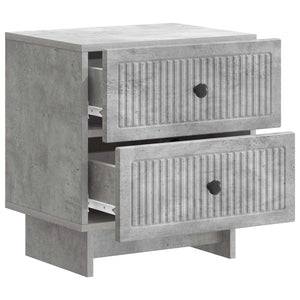 Κομοδίνο με συρτάρι 2 pcs Γκρι Σκυροδέματος 43 x 34,5 x 47,5 εκ - Pakobazaar