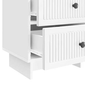 Κομοδίνο με συρτάρι 2 pcs Γυαλιστερό Λευκό 43 x 34,5 x 47,5 εκ - Pakobazaar
