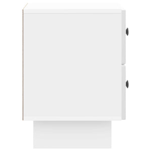 Κομοδίνο με συρτάρι 2 pcs Γυαλιστερό Λευκό 43 x 34,5 x 47,5 εκ - Pakobazaar