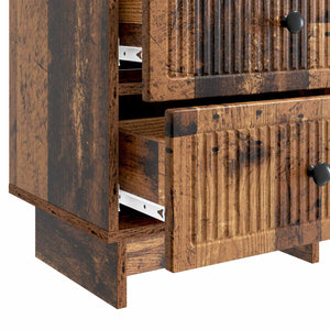 Κομοδίνο με συρτάρι 2 pcs Παλαιωμένο ξύλο 43 x 34,5 x 47,5 εκ - Pakobazaar