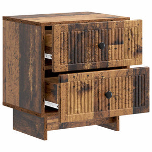 Κομοδίνο με συρτάρι 2 pcs Παλαιωμένο ξύλο 43 x 34,5 x 47,5 εκ - Pakobazaar