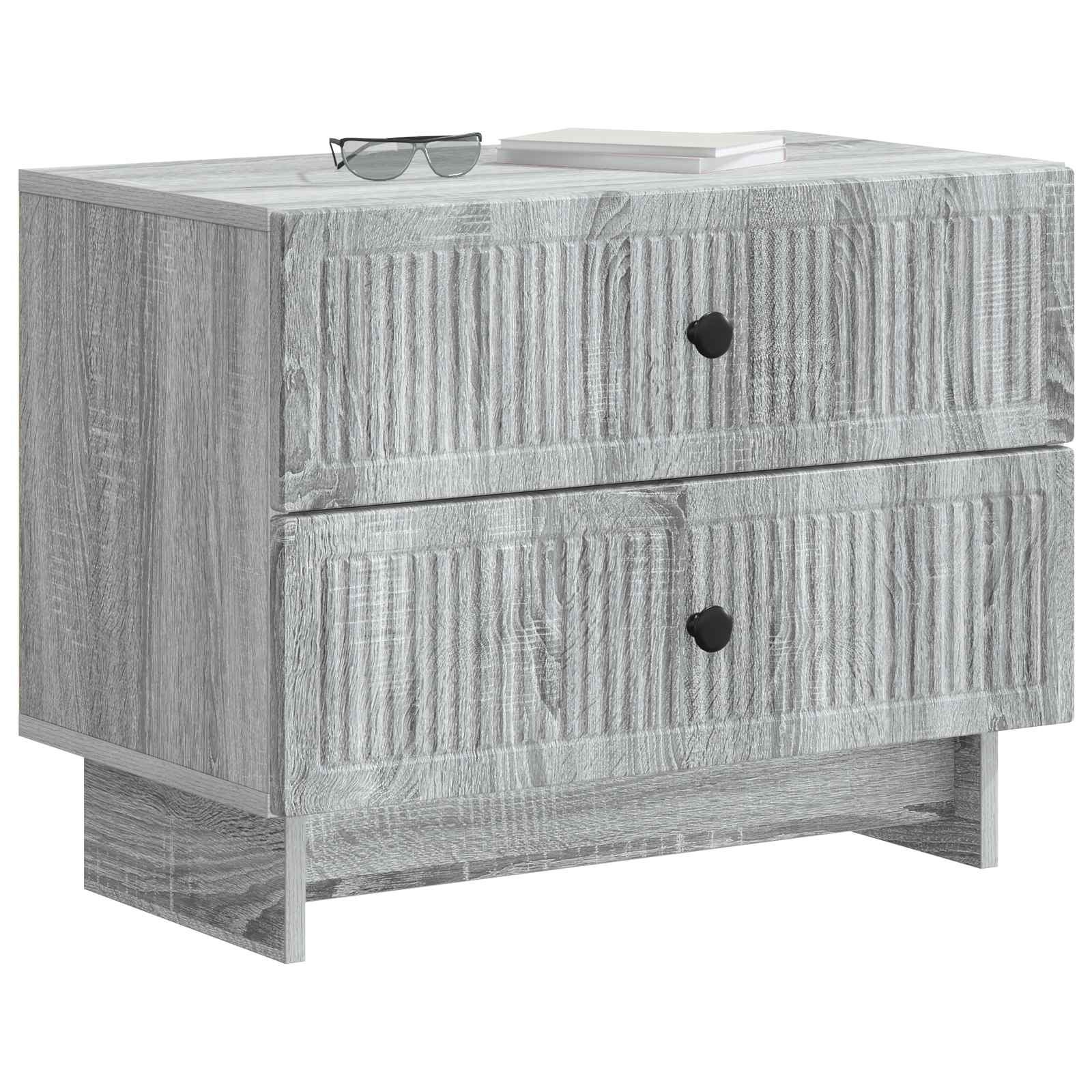 Κομοδίνο Γκρι Sonoma 62 x 34,5 x 47,5 εκ Επεξεργασμένο Ξύλο - Pakobazaar