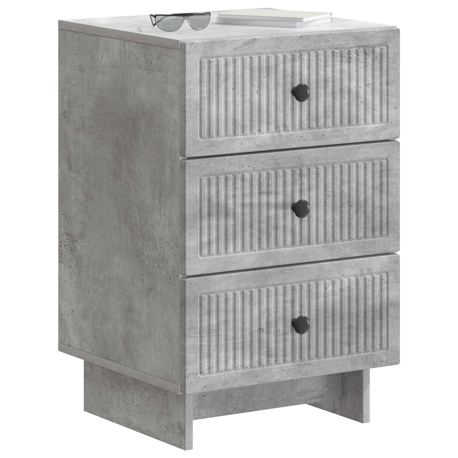 Κομοδίνο με συρτάρι Γκρι Σκυροδέματος 43 x 41 x 66,5 εκ. - Pakobazaar