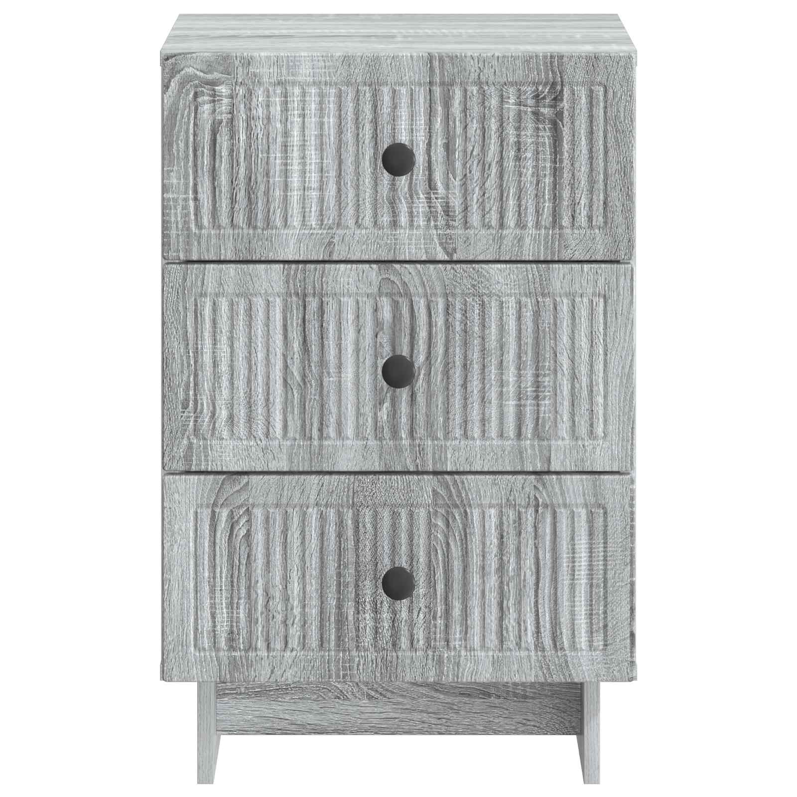 Κομοδίνο Γκρι Sonoma 43 x 41 x 66,5 εκ. Επεξεργασμένο Ξύλο - Pakobazaar