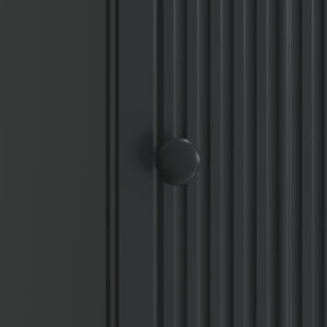 Κομοδίνο 2 pcs Μαύρο 43 x 34,5 x 50 εκ Επεξεργασμένο Ξύλο - Pakobazaar