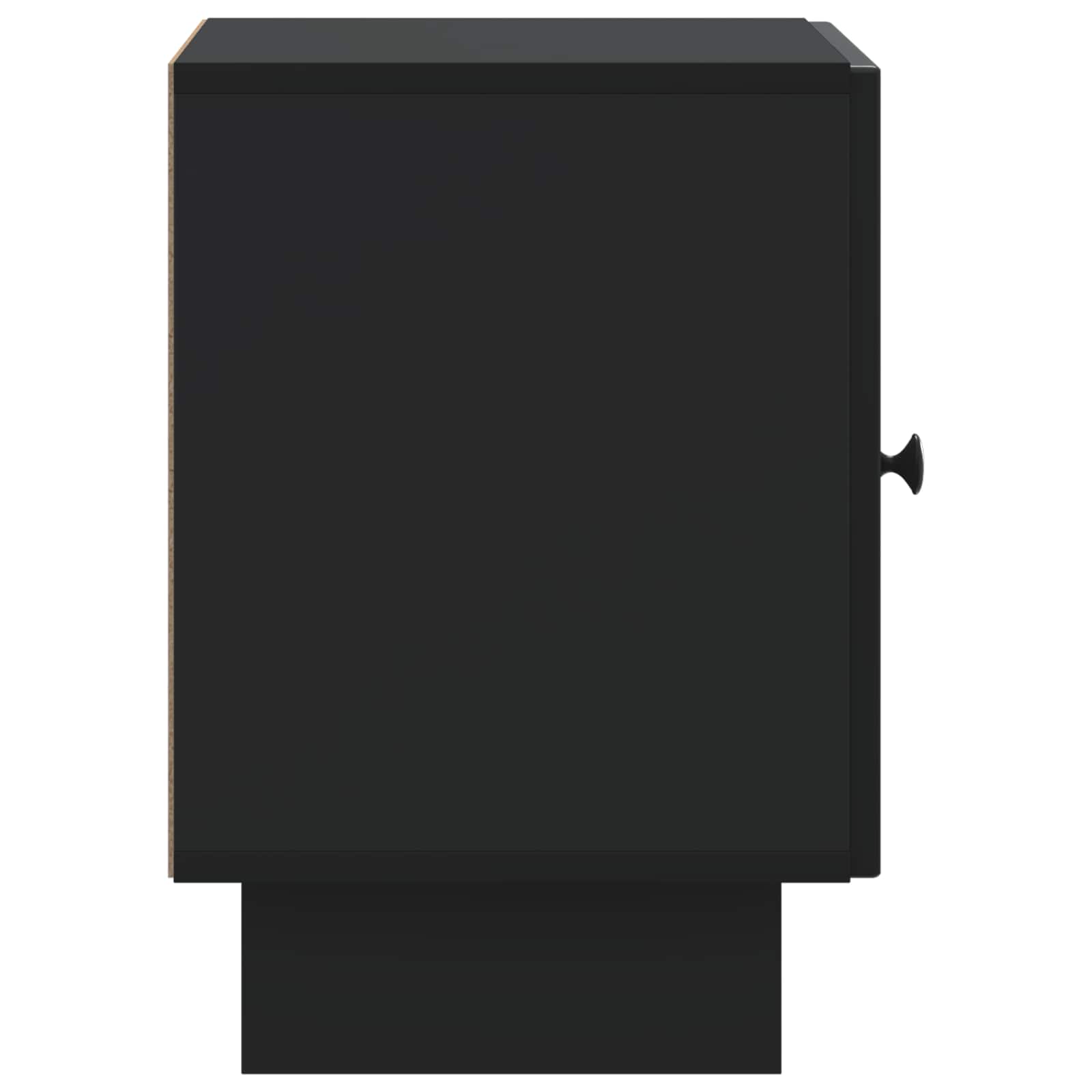 Κομοδίνο 2 pcs Μαύρο 43 x 34,5 x 50 εκ Επεξεργασμένο Ξύλο - Pakobazaar