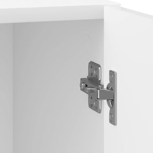 Κομοδίνο 2 pcs Γυαλιστερό Λευκό 43 x 34,5 x 50 εκ - Pakobazaar
