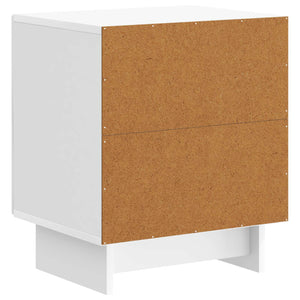 Κομοδίνο 2 pcs Γυαλιστερό Λευκό 43 x 34,5 x 50 εκ - Pakobazaar