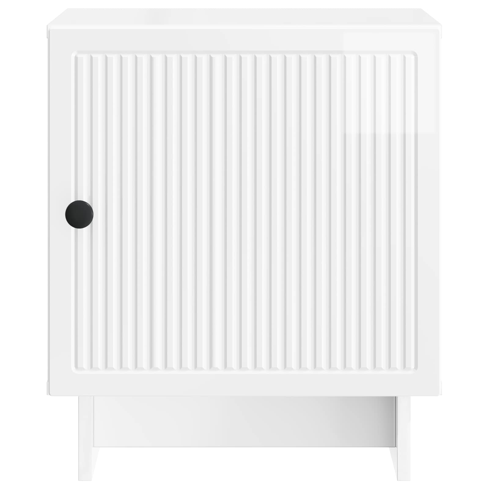 Κομοδίνο 2 pcs Γυαλιστερό Λευκό 43 x 34,5 x 50 εκ - Pakobazaar