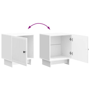 Κομοδίνο 2 pcs Γυαλιστερό Λευκό 43 x 34,5 x 50 εκ - Pakobazaar