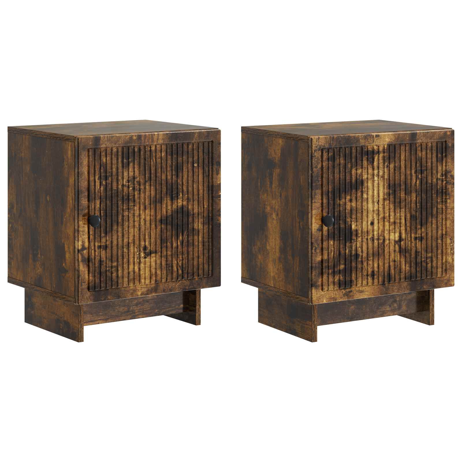 Κομοδίνο 2 pcs Καπνισμένο Ξύλο Δρυός 43 x 34,5 x 50 εκ - Pakobazaar