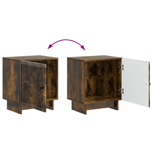 Κομοδίνο 2 pcs Καπνισμένο Ξύλο Δρυός 43 x 34,5 x 50 εκ - Pakobazaar