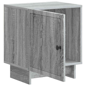 Κομοδίνο 2 pcs Γκρι Sonoma 43 x 34,5 x 50 εκ Επεξεργασμένο Ξύλο - Pakobazaar
