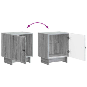 Κομοδίνο 2 pcs Γκρι Sonoma 43 x 34,5 x 50 εκ Επεξεργασμένο Ξύλο - Pakobazaar