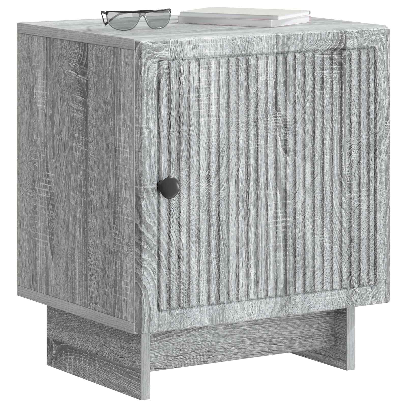 Κομοδίνο 2 pcs Γκρι Sonoma 43 x 34,5 x 50 εκ Επεξεργασμένο Ξύλο - Pakobazaar