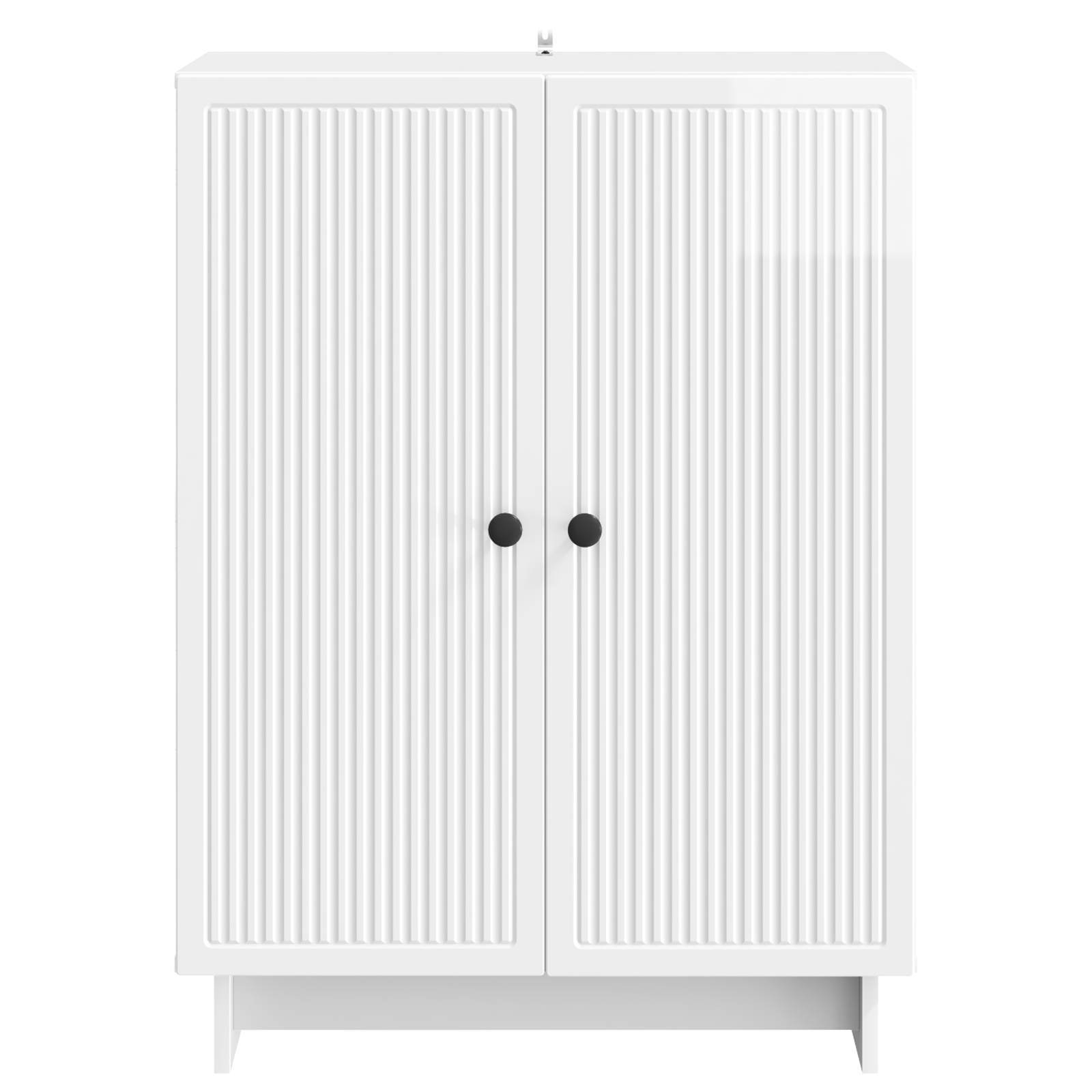 Πλαϊνό γραφείο Γυαλιστερό Λευκό 66 x 34,5 x 90 εκ - Pakobazaar