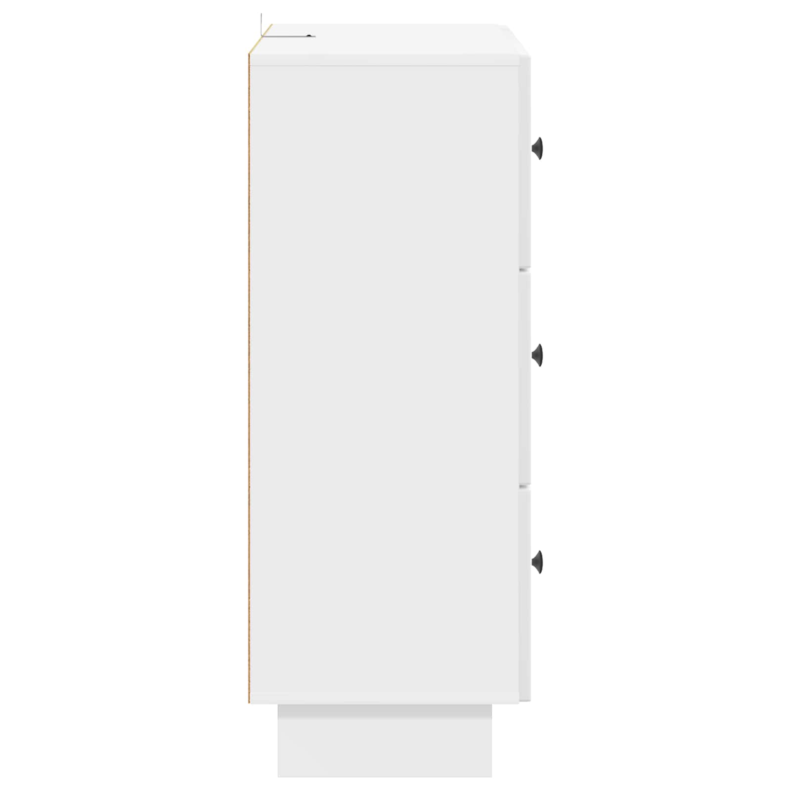 Ντουλάπι με Συρτάρια Γυαλιστερό Λευκό 66 x 34,5 x 90 εκ - Pakobazaar