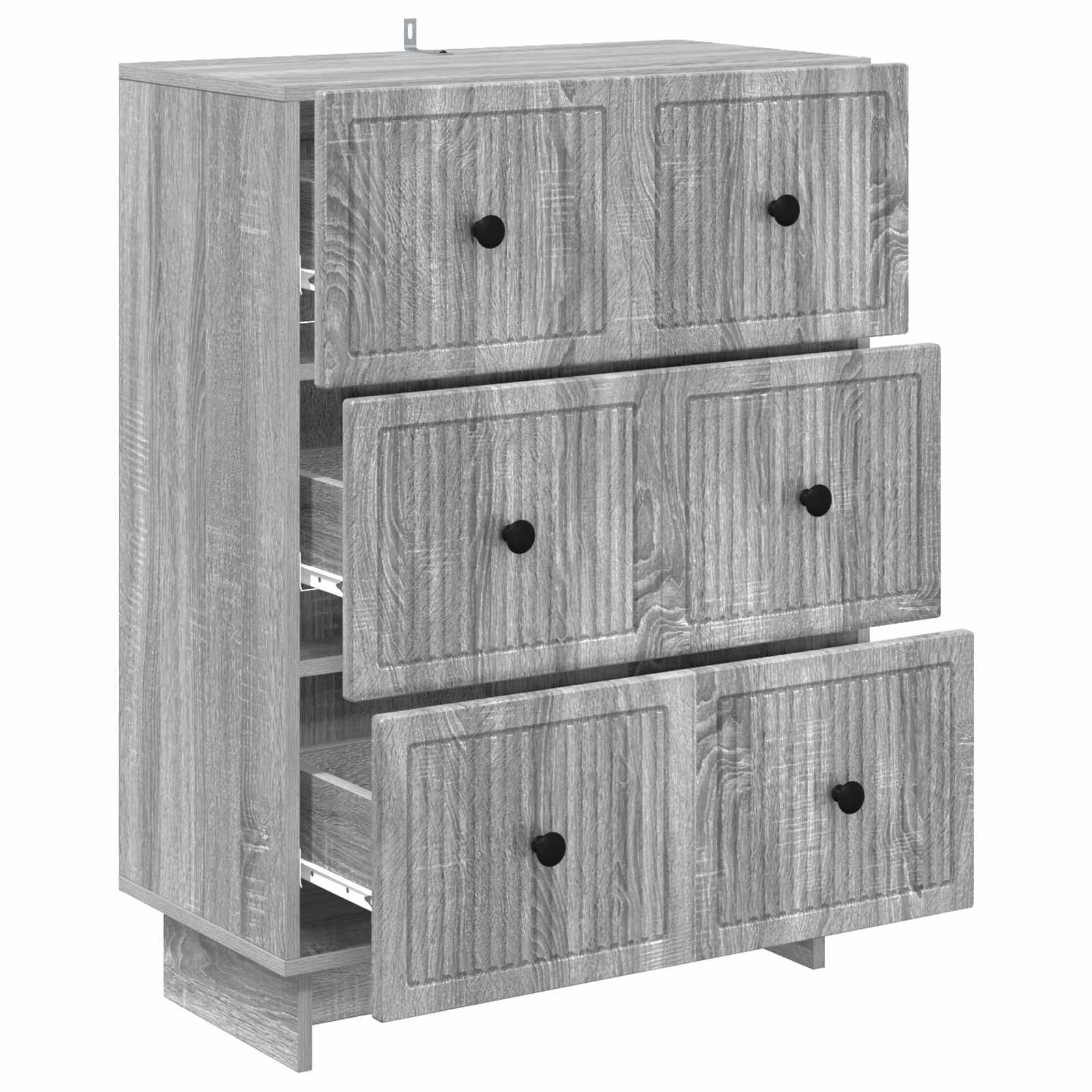 Ντουλάπι με Συρτάρια Γκρι Sonoma 66 x 34,5 x 90 εκ - Pakobazaar
