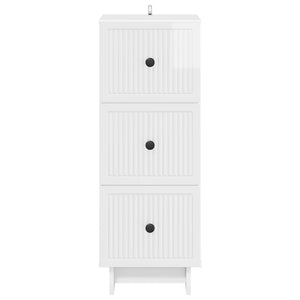 Ντουλάπι με Συρτάρια Γυαλιστερό Λευκό 33 x 34,5 x 90 εκ - Pakobazaar