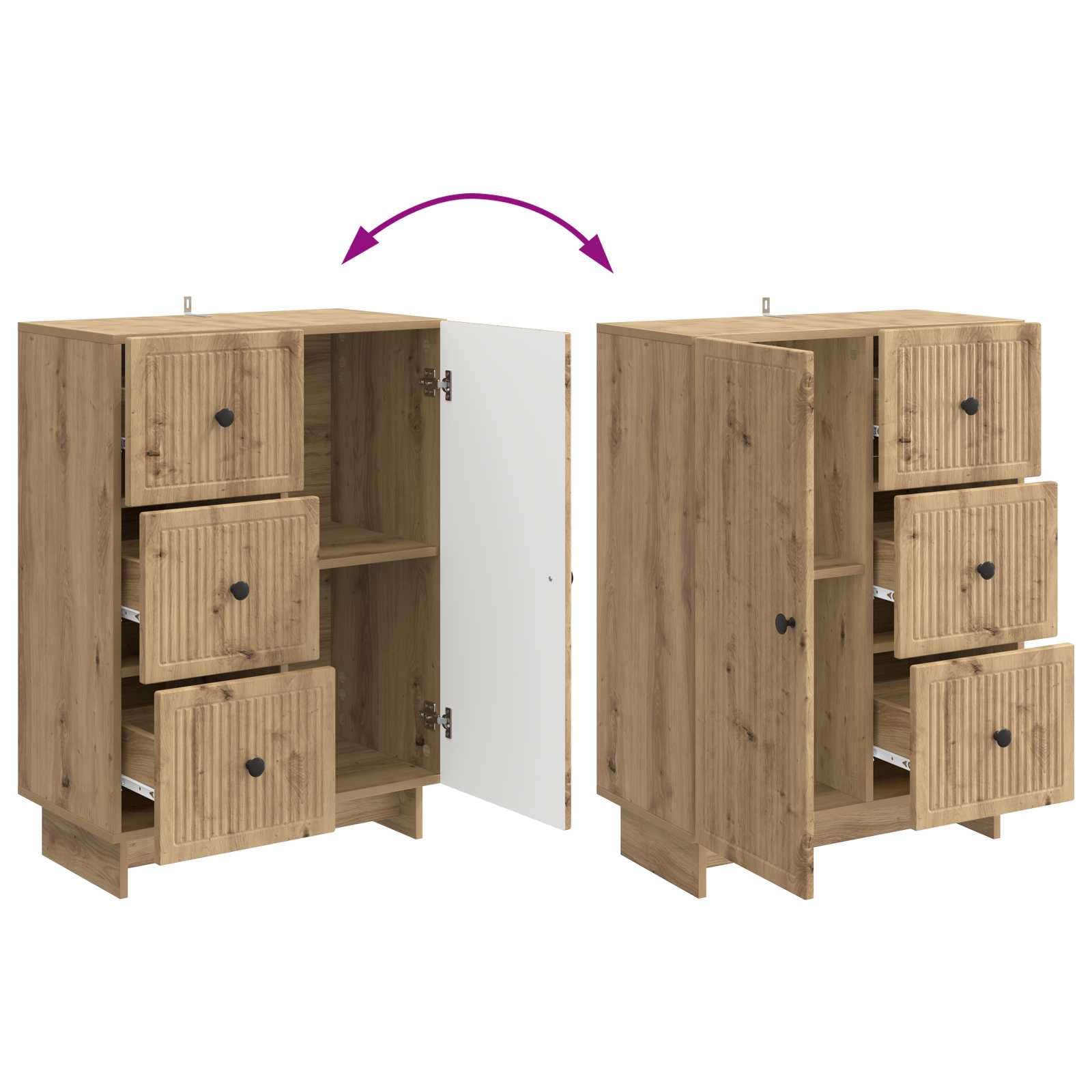 Πλαϊνό γραφείο με συρτάρι Artisan Δρυς 66 x 34,5 x 90 εκ - Pakobazaar