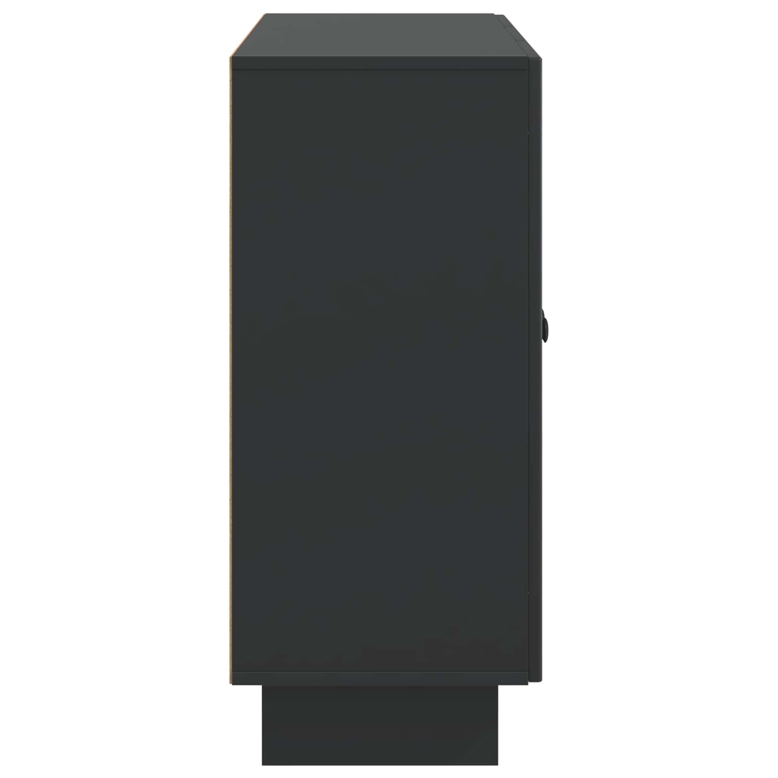 Πλαϊνό γραφείο Μαύρο 89 x 34,5 x 80 εκ Επεξεργασμένο Ξύλο - Pakobazaar