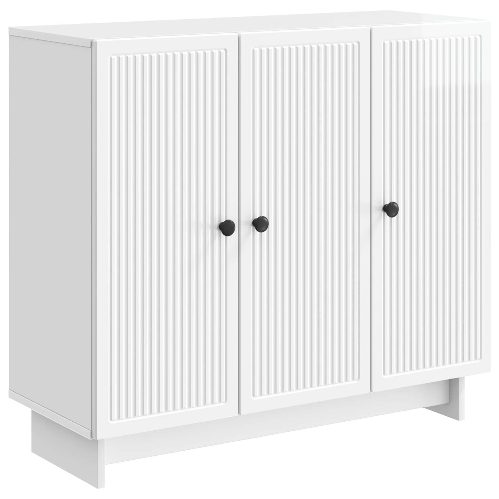 Πλαϊνό γραφείο Γυαλιστερό Λευκό 89 x 34,5 x 80 εκ - Pakobazaar