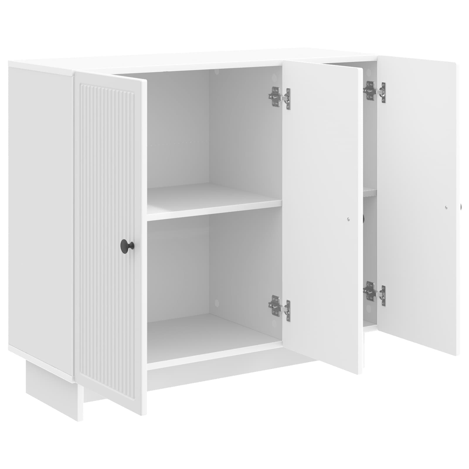 Πλαϊνό γραφείο Γυαλιστερό Λευκό 89 x 34,5 x 80 εκ - Pakobazaar