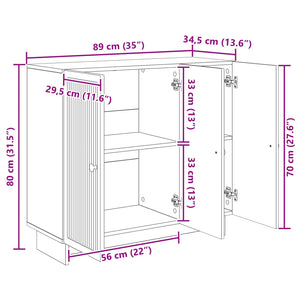 Πλαϊνό γραφείο Παλαιωμένο ξύλο 89 x 34,5 x 80 εκ - Pakobazaar