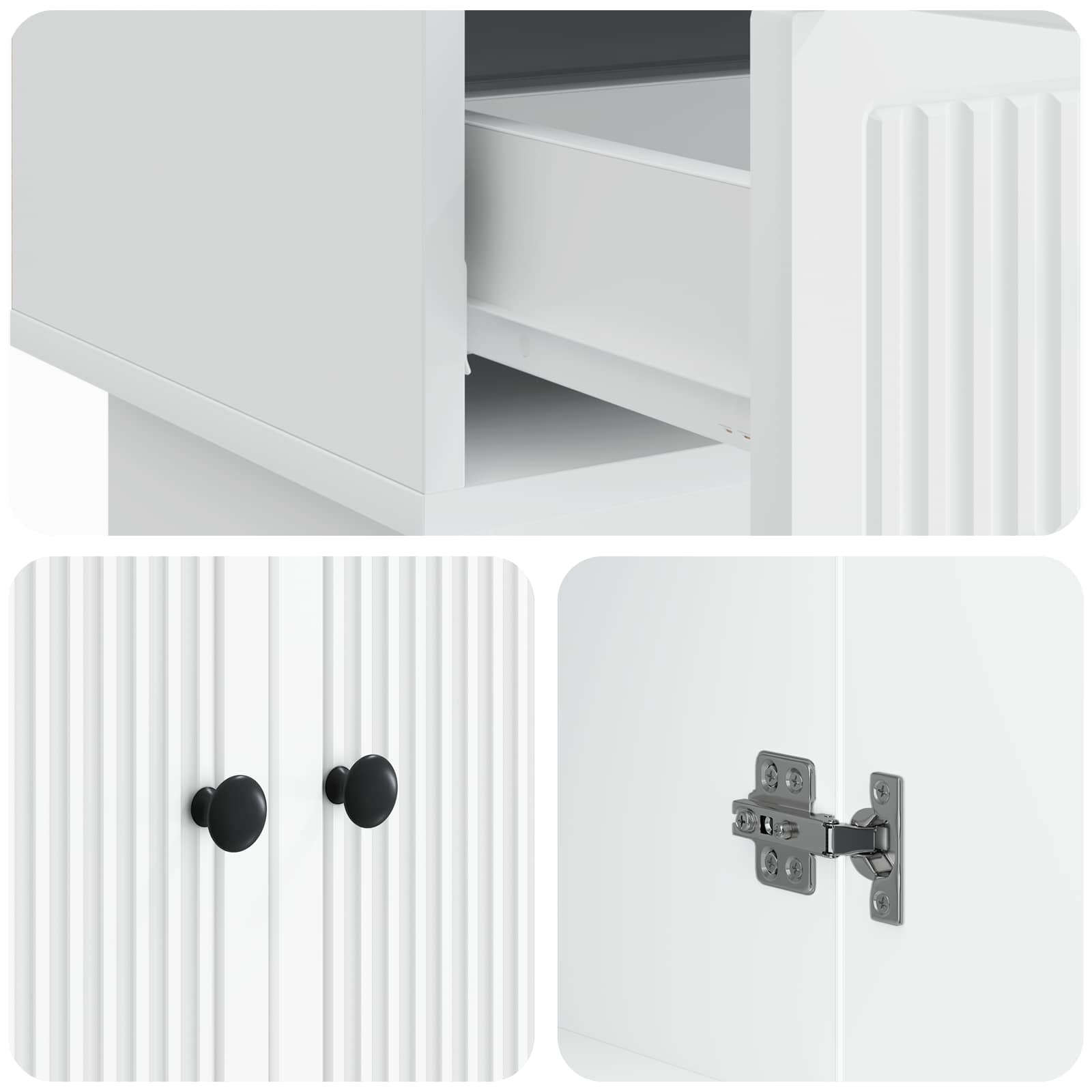 Πλαϊνό γραφείο Λευκός 66 x 34,5 x 95 εκ. - Pakobazaar